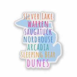 Michigan Zandduinen Thema Vinyl Sticker