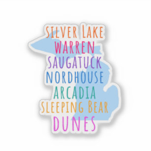 Michigan Zandduinen Thema Vinyl Sticker