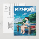 Michigan Zomer Vist Avontuur Briefkaart (Voorkant / Achterkant)