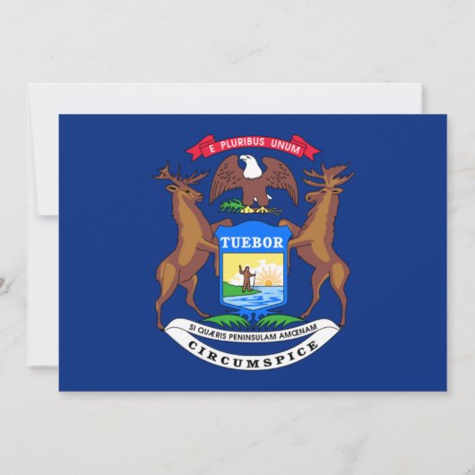 Michigander Flag, Vlag van Michigan bruiloft Kaart (Achterkant)