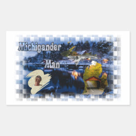 Michigander Man Winter! Rechthoekige Sticker