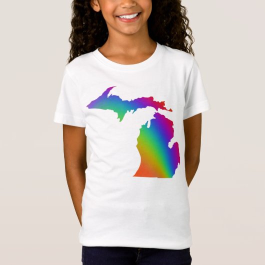 Michigander | regenboog | liefde is liefde t-shirt (Voorkant)