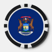 Michigander Vlag, Vlag van Michigan Poker Chips (Voorkant)