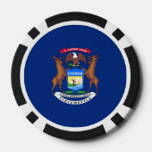 Michigander Vlag, Vlag van Michigan Poker Chips (Achterkant)