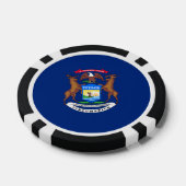 Michigander Vlag, Vlag van Michigan Poker Chips (Enkel)