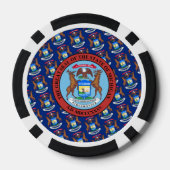 Michigander Vlag & Zegel, Michigan Poker Chips (Achterkant)