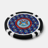 Michigander Vlag & Zegel, Michigan Poker Chips (Enkel)