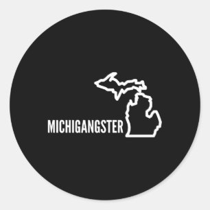 Michigangster Ronde Sticker