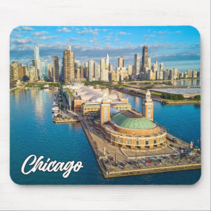 Michiganmeer, Chicago, Illinois, Verenigde Staten Muismat