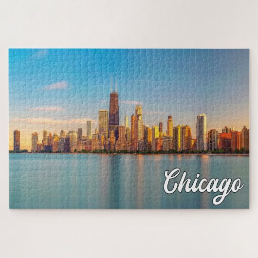 Michiganmeer, Chicago, Illinois, VS Legpuzzel (Horizontaal)