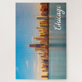 Michiganmeer, Chicago, Illinois, VS Legpuzzel (Verticaal)
