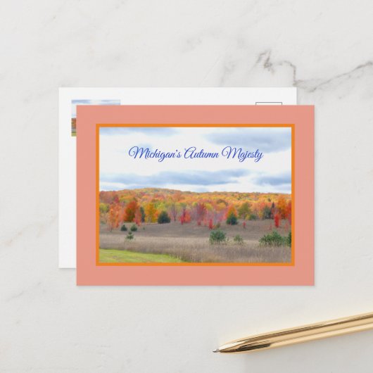 MICHIGAN'S AUTUMN MAJESTY BRIEFKAART (Voorkant / Achterkant in situ)