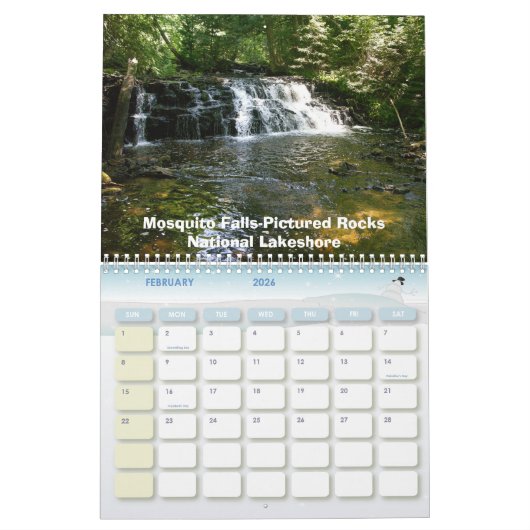 Michigan's Bovenste schiereiland.. Kalender (Feb 2026)