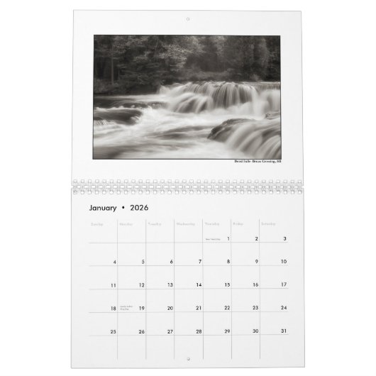 Michigan's Hogerschiereiland Kalender (Jan 2026)