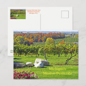 MICHIGAN'S OUDE MISSIE PENINSULA IN HERFST BRIEFKAART (Voorkant / Achterkant)