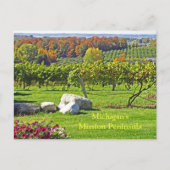 MICHIGAN'S OUDE MISSIE PENINSULA IN HERFST BRIEFKAART (Voorkant)