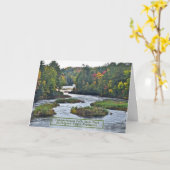 MICHIGAN'S TAHQUAMENON HERFSTEN STAATPARK IN AUTUM KAART (Gele Bloem)