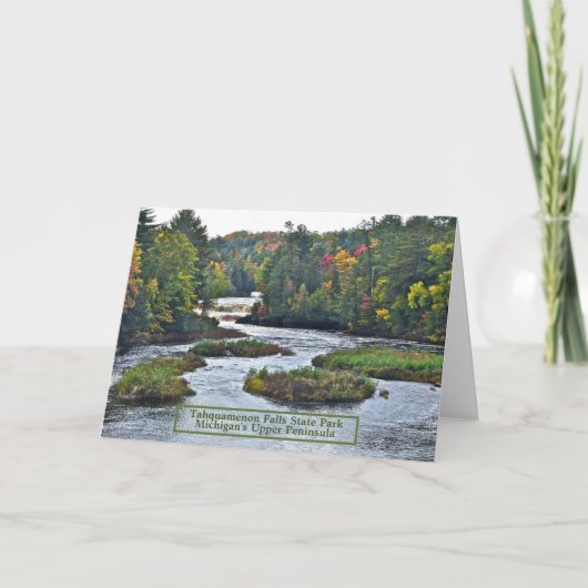 MICHIGAN'S TAHQUAMENON HERFSTEN STAATPARK IN AUTUM KAART (Voorkant)