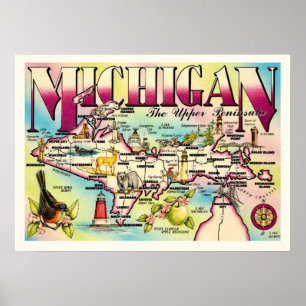 Michigan's Upper Peninsula-afdruk Poster