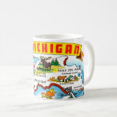 Michigan's Upper Peninsula Kaart Koffiemok (Voorkant rechts)