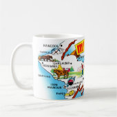 Michigan's Upper Peninsula Kaart Koffiemok (Links)
