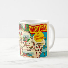 Michigan's Water Wonderland Kaart Koffiemok