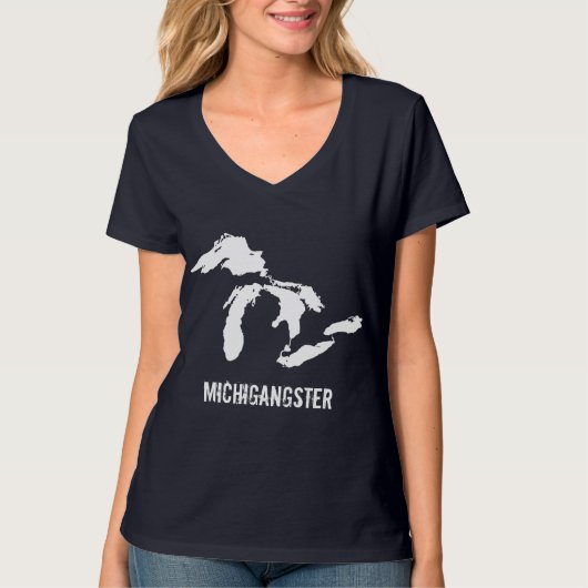 Michiganster Baby Dark Colors Funny Michigan T-shirt (Voorkant)