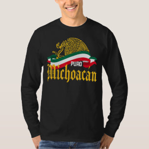 Michoacán Mexico Puro Michoacán Yellow Eagle Flag T-shirt