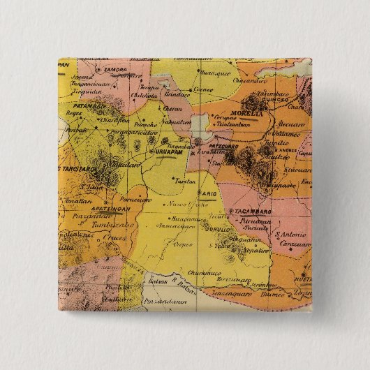 Michoacan, Mexico Vierkante Button 5,1 Cm (Voorkant)