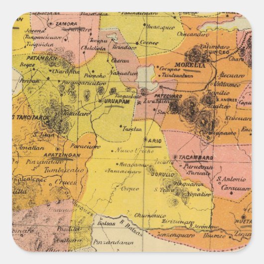 Michoacan, Mexico Vierkante Sticker (Voorkant)