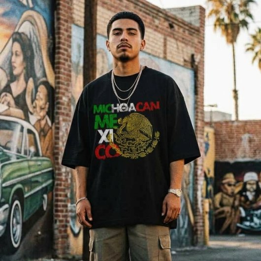 Michoacan Mexico Vlag T-shirt