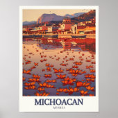Michoacan Poster - Michoacán Kunst - Mariposa Mona (Voorkant)