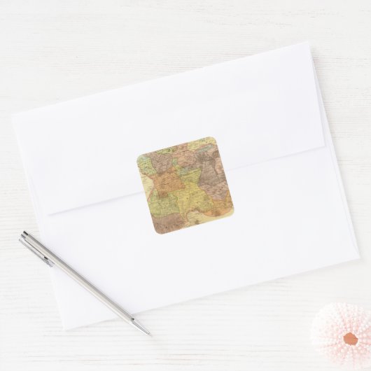 Michoacan Vierkante Sticker (Envelop)