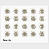 Micigan The Wolverine State Seal Ronde Sticker (Vel)