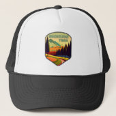 Mickelson Trail South Dakota kleuren Trucker Pet (Voorkant)