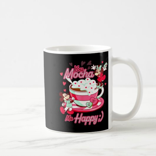 Mickey Amp Minnie Valentines Day You Mocha Me H  Koffiemok (Rechts)