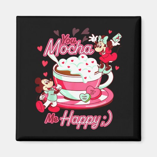 Mickey Amp Minnie Valentines Day You Mocha Me H Magneet (Voorkant)