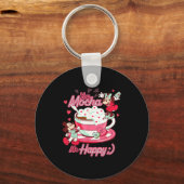 Mickey &amp; Minnie Valentine's Day You Mocha Me H Sleutelhanger (Voorkant)