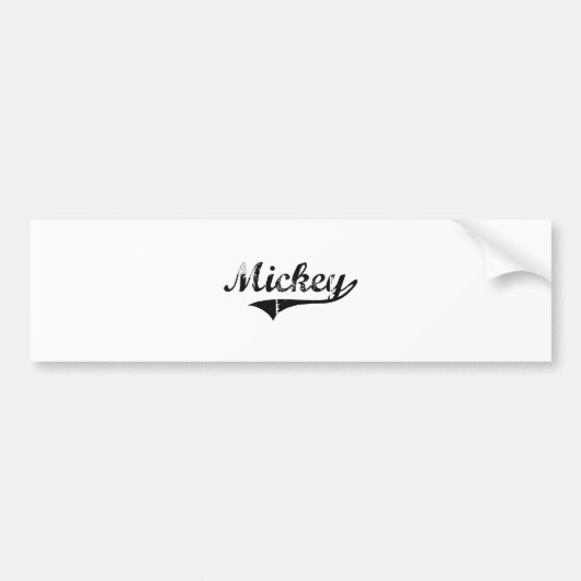 Mickey Classic Style Name Bumpersticker (Voorkant)
