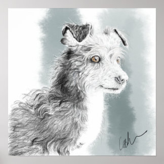 Mickey dog tekening poster