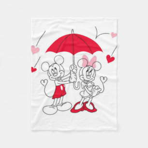 Mickey en Minnie Fleece Deken