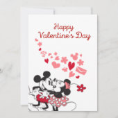 Mickey en Minnie Valentijn Feestdagenkaart (Voorkant)