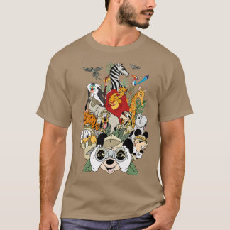 Mickey en vrienden Animal Kingdom vintage meisje f T-shirt