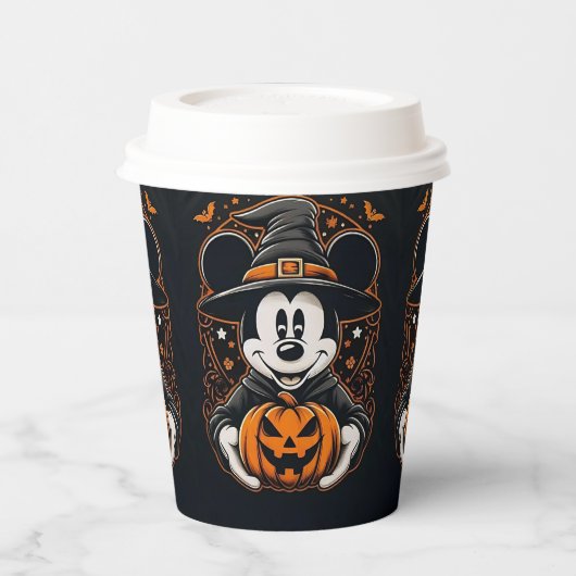 Mickey Halloween Paper Cup -Pumpkin Design Papieren Bekers (Links)