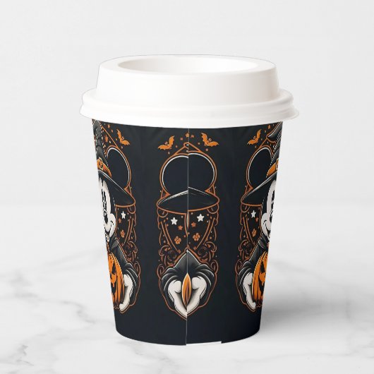 Mickey Halloween Paper Cup -Pumpkin Design Papieren Bekers (Rechts)