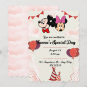 Mickey Kids verjaardagsuitnodiging Kaart (Voorkant / Achterkant)