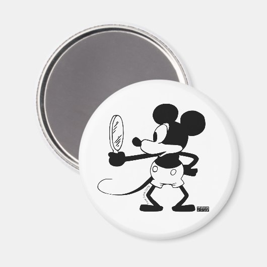 Mickey - Looking in the Mirror (Plane Crazy, 1929) Magneet (Voorkant / Achterkant)