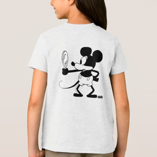 Mickey - Looking in the Mirror (Plane Crazy, 1929) Tri-Blend Shirt (Achterkant)