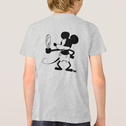 Mickey - Looking in the Mirror (Plane Crazy, 1929) Tri-Blend Shirt (Achterkant)