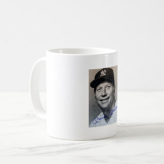 Mickey Mantle op een 11oz. Klassieke Mok (Voorkant links)